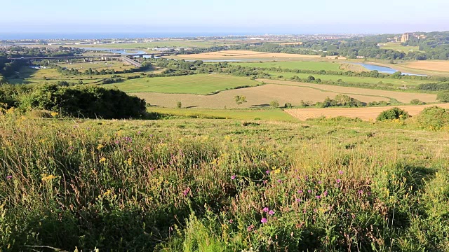 夏观阿杜尔河谷，西苏塞克斯，英格兰，英国视频素材