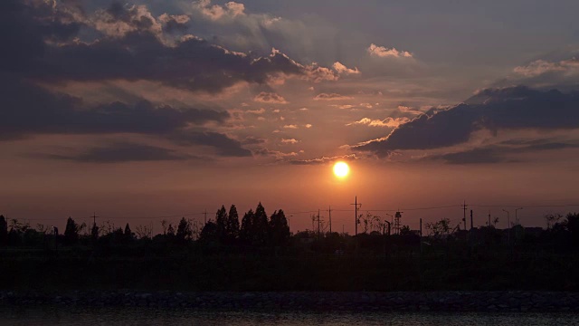 夕阳西下的京畿道视频素材