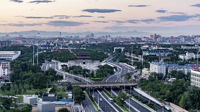 北京永定门时间流逝视频素材