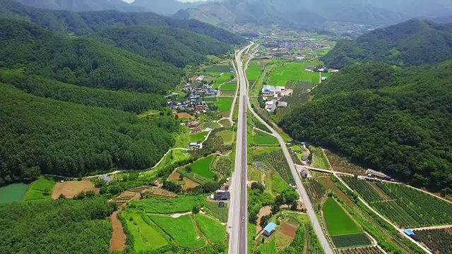 鸟瞰丹阳乡村风光视频素材