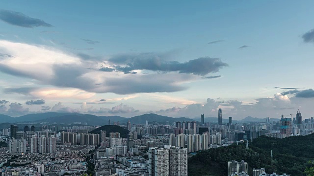 T/L WS time - apse of City skyline /深圳，中国视频下载