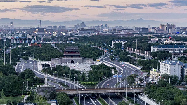 北京永定门时间流逝视频素材