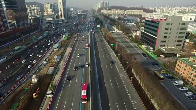 京布高速公路鸟瞰图视频素材