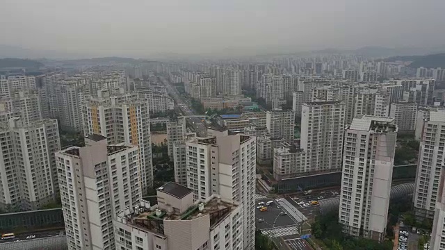 庞约科技谷住宅区鸟瞰图视频素材