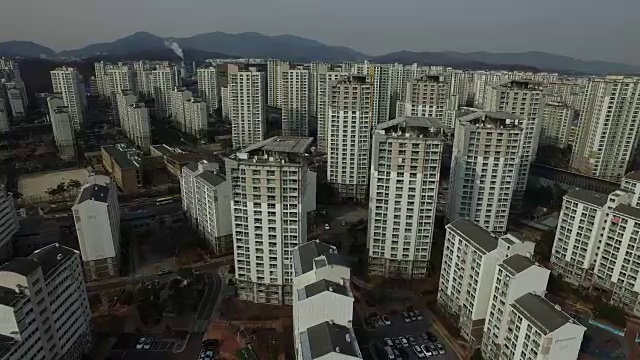 庞约科技谷住宅区鸟瞰图视频素材