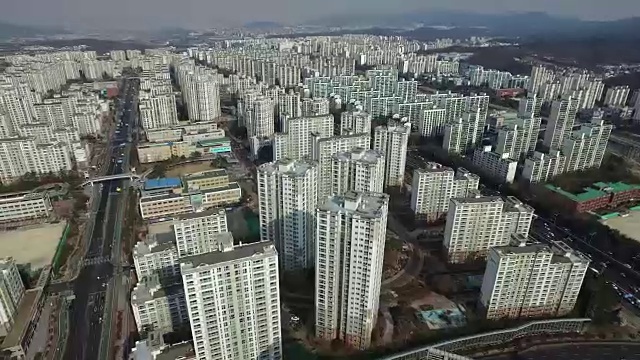 庞约科技谷住宅区鸟瞰图视频素材