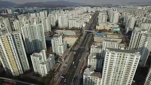 庞约科技谷住宅区鸟瞰图视频素材