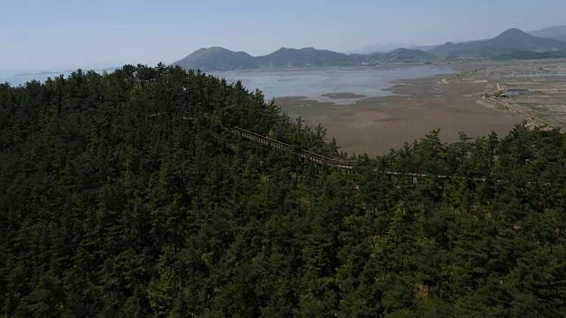 顺天门湾国家生态公园鸟瞰图视频素材