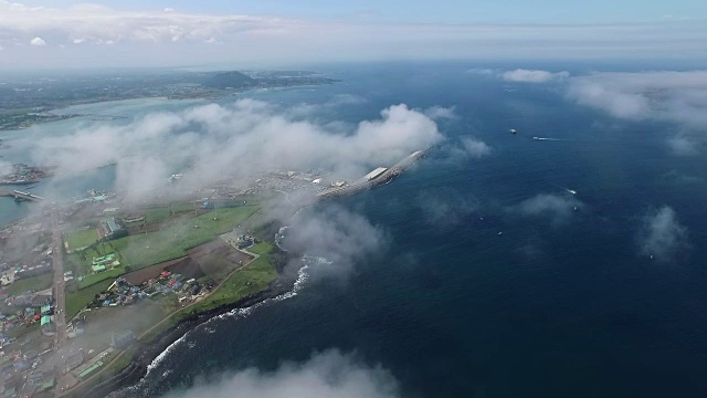 鸟瞰济州岛海景视频素材