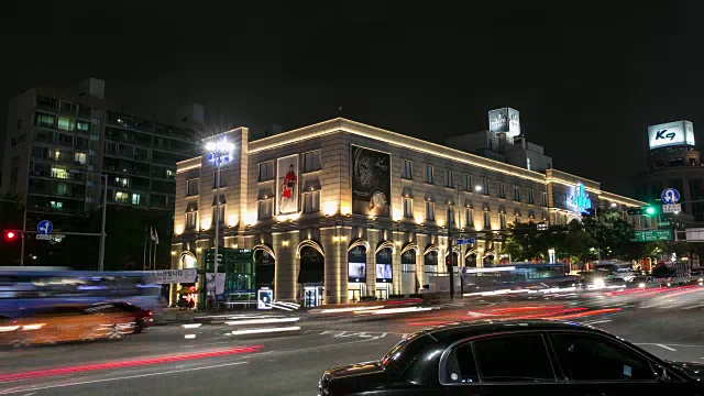 江南Apgujeong地区的Galleria百货商店视频素材