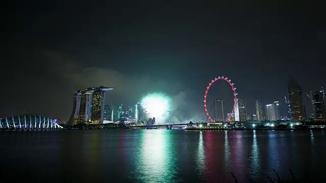 滨海湾金沙酒店和新加坡摩天观景视频素材