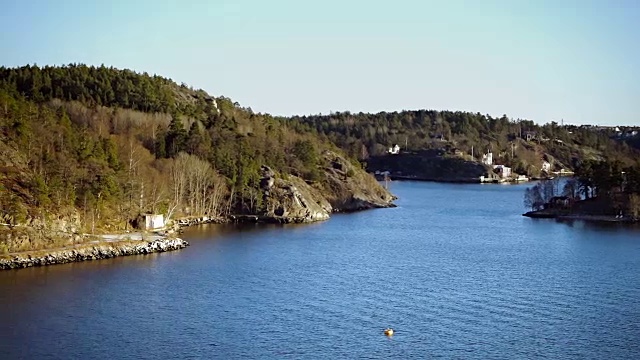 海湾和小岛视频素材