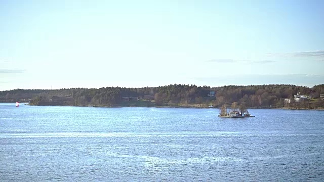 海湾和小岛视频素材