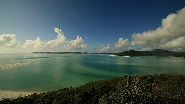 惠特日群岛山丘湾的景色视频素材