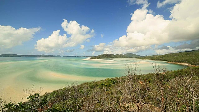 惠特日群岛山丘湾的景色视频素材