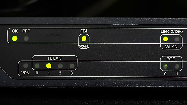 局域网链接指示器视频素材