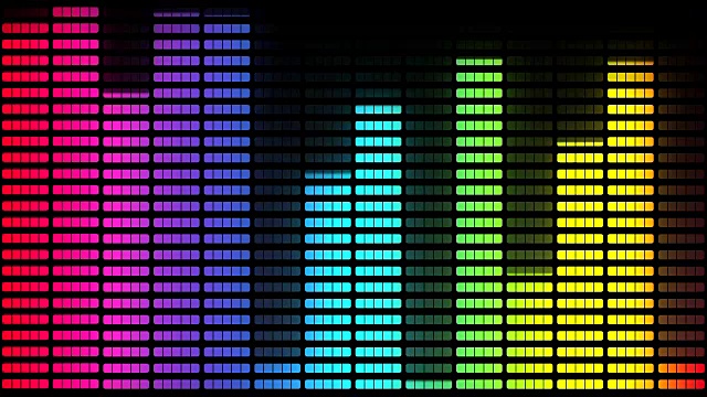 图形均衡器:多色，可循环的背景视频素材