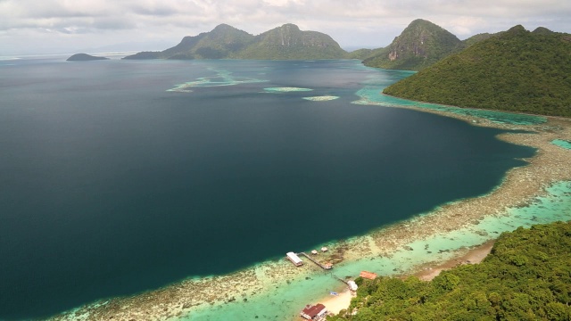 沙巴婆罗洲敦萨卡兰海洋公园马来西亚海上旅游视频素材