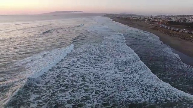 旧金山海滩上的日落视频下载