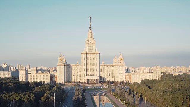 莫斯科国立大学鸟瞰图视频下载