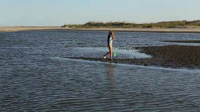 全家去海滩度假视频素材