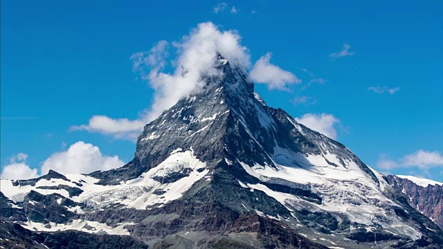 马特洪峰。瑞士阿尔卑斯山，4K延时视频素材