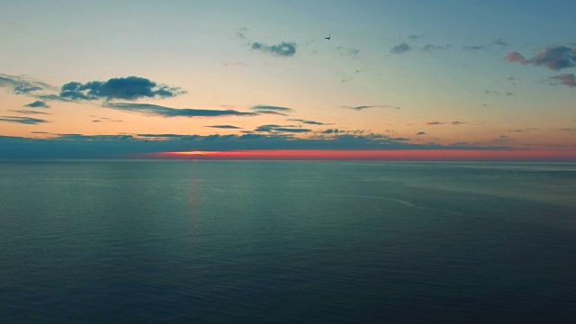 日出海景，航拍录像视频素材