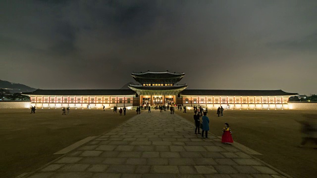 景福宫一段的红念门(hongyemun)观视频素材