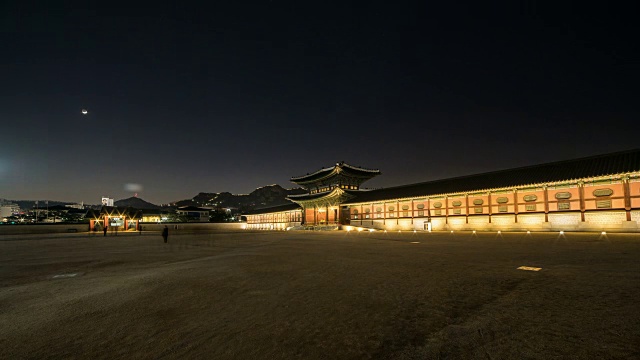 景福宫一段的红念门(hongyemun)观视频素材