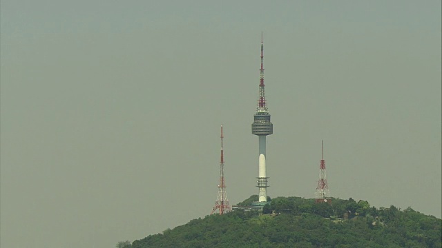 N首尔塔鸟瞰图视频素材