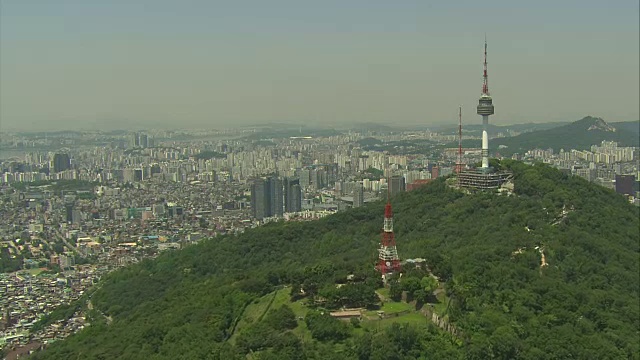 N首尔塔鸟瞰图视频素材