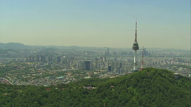 N首尔塔鸟瞰图视频素材