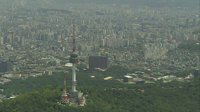 N首尔塔鸟瞰图视频素材