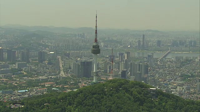 N首尔塔鸟瞰图视频素材