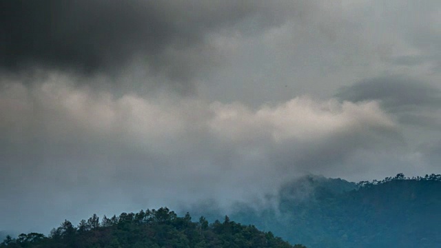 云移盖山，时光流逝视频素材