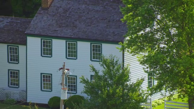 美国马里兰州，Samuel Cox house / Waldorf的WS AERIAL POV外观视频素材