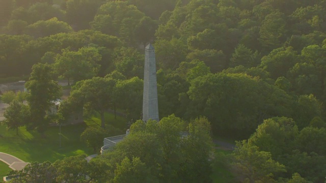 WS ZO鸟瞰图林肯墓和橡树岭公墓/斯普林菲尔德，伊利诺伊州，美国视频素材