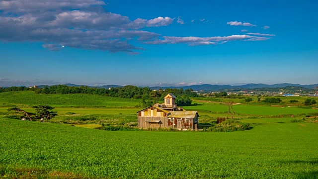 安城农田景观(著名韩剧拍摄地)视频素材