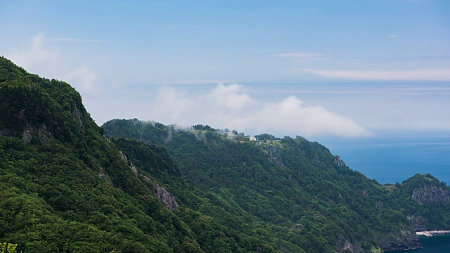 拍摄于乌陵岛的Seonginbong山视频素材