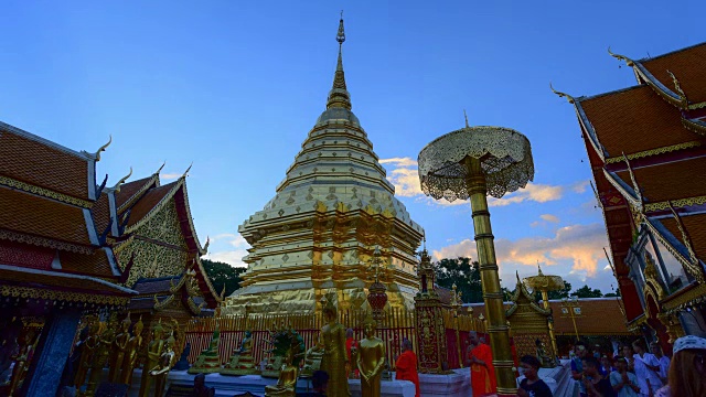 素贴寺是泰国清迈的旅游景点。视频素材