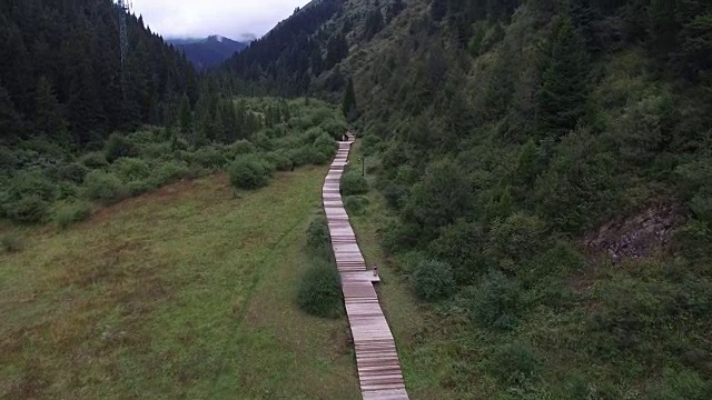 步道鸟瞰图视频素材