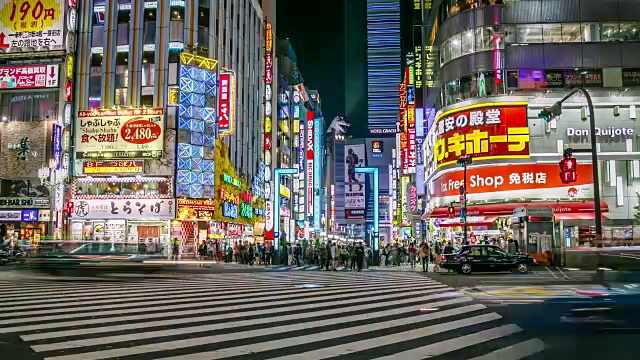 新宿穿越时光流逝视频素材