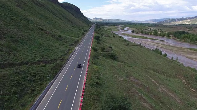 中国道路鸟瞰图视频下载