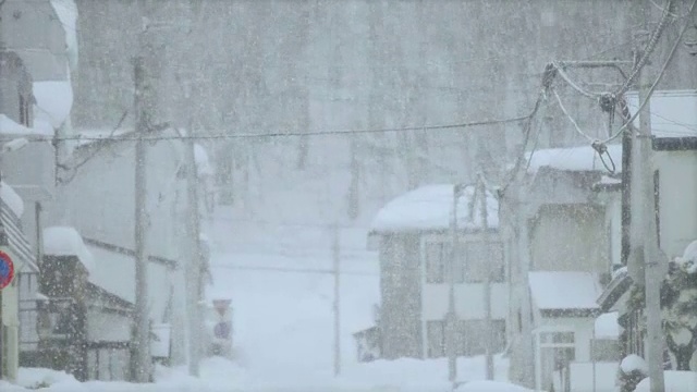 日本北海道下大雪视频素材