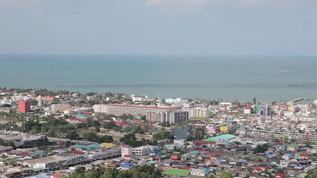 鸟瞰泰国华欣海滩视频素材