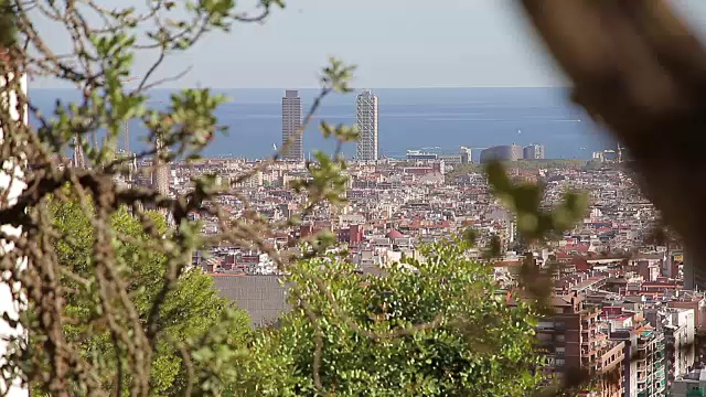 巴塞罗那加泰罗尼亚城市景观视频素材