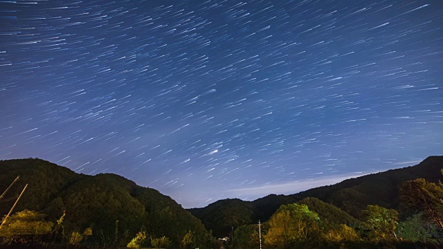 山巅星空的镜头视频素材