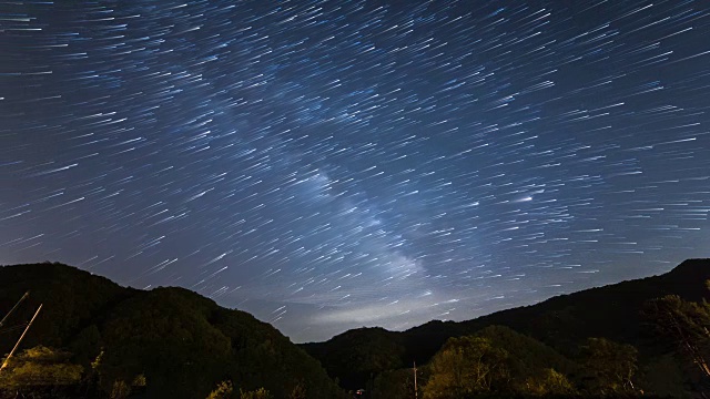 山巅星空的镜头视频素材