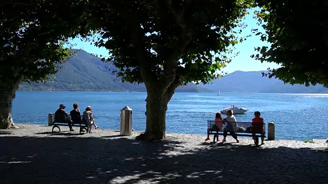 马焦雷湖畔的阿斯科纳村视频素材