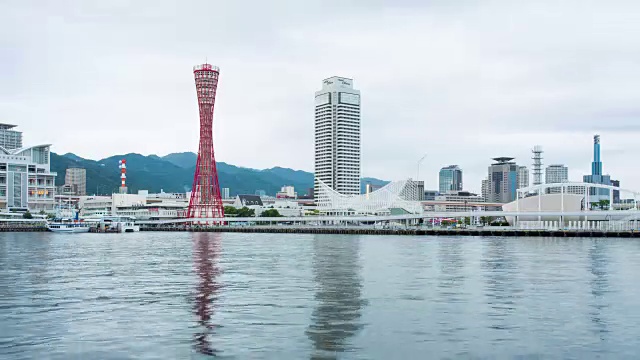 神户港塔的时间流逝视频素材